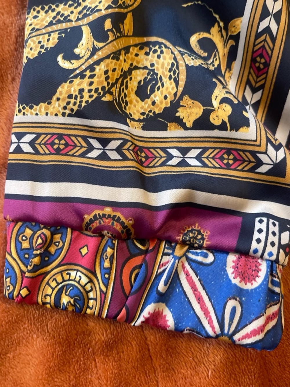 Urban Outfitters Black Multi-Print Patchwork Bomber - Picture 6 of 8